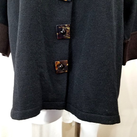 Michael Collection Jacket Skirt Top Tank 3 PC Plus 3X Black Brown Business Dress - Picture 7 of 9